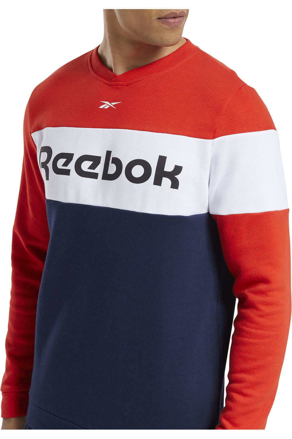 Reebok sudadera hombre Reebok TE LL FLC CREW vista detalle Reebok sudadera hombre Reebok TE LL FLC CREW vista detalle