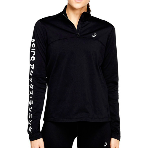 ASICS KATAKANA WINTER 1/2 ZIP negro