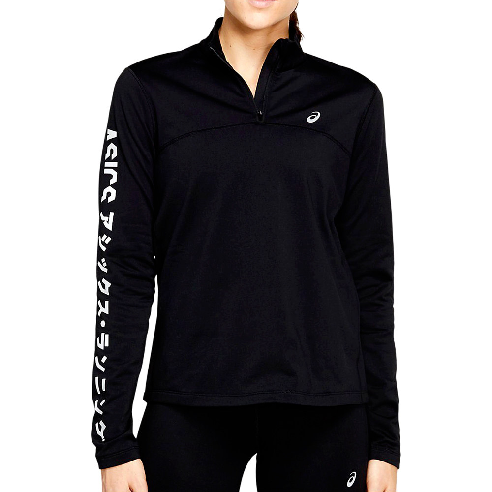 Asics camiseta técnica manga larga mujer Asics KATAKANA WINTER 1/2 ZIP vista detalle Asics camiseta técnica manga larga mujer Asics KATAKANA WINTER 1/2 ZIP vista detalle