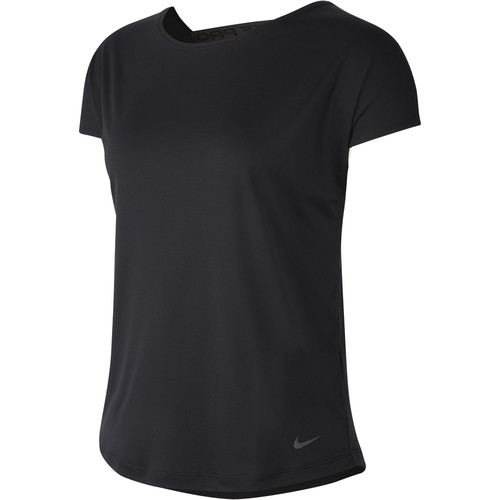 NIKE W NP DRY ELASTIKA SS TOP ESSNT negro