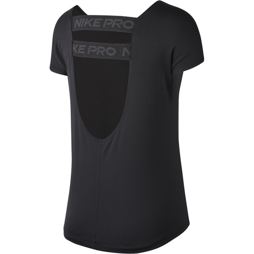 NIKE W NP DRY ELASTIKA SS TOP ESSNT negro