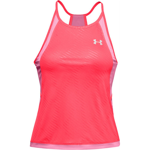 UNDER ARMOUR W UA QUALIFIER ISO-CHILL EMBOSSED TANK rosa