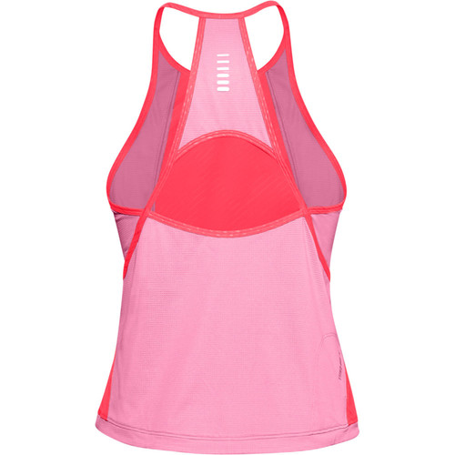 UNDER ARMOUR W UA QUALIFIER ISO-CHILL EMBOSSED TANK rosa