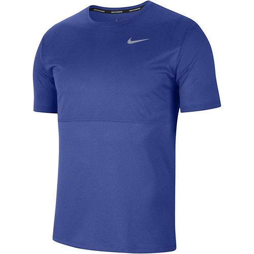 NIKE M NK BREATHE RUN TOP SS azul
