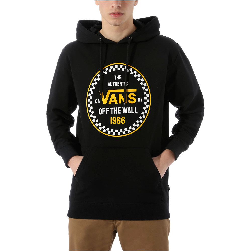 Vans sudadera hombre Vans MN CHECKER 66 PO Black vista trasera Vans sudadera hombre Vans MN CHECKER 66 PO Black vista trasera