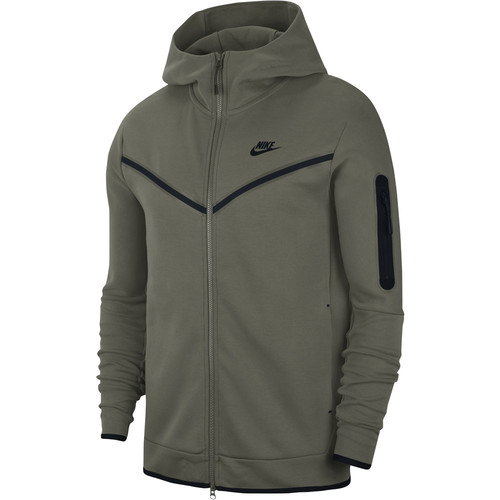 NIKE M NSW TCH FLC HOODIE FZ verde