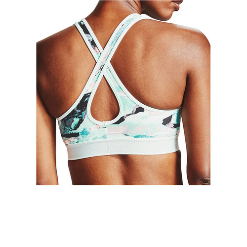 UNDER ARMOUR ARMOUR MID CROSSBACK PRINTED BRA azul