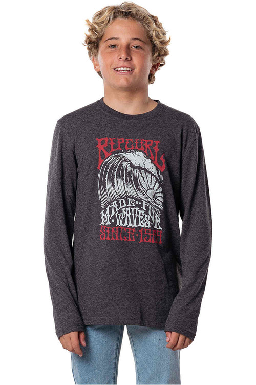 RIP CURL BIG SKY L/S TEE BOY gris