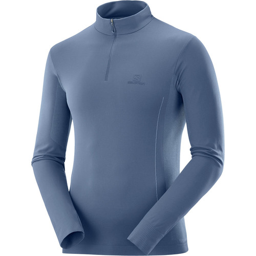 SALOMON EXPLORE SEAMLESS HALF ZIP M azul