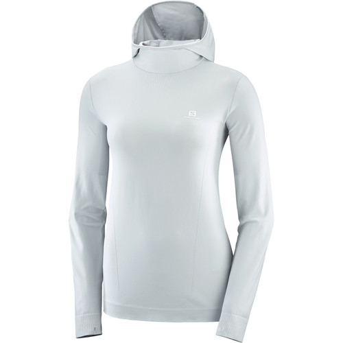 SALOMON COMET SEAMLESS HOODIE W azul