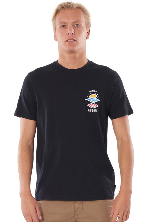 RIP CURL SEARCH LOGO TEE negro