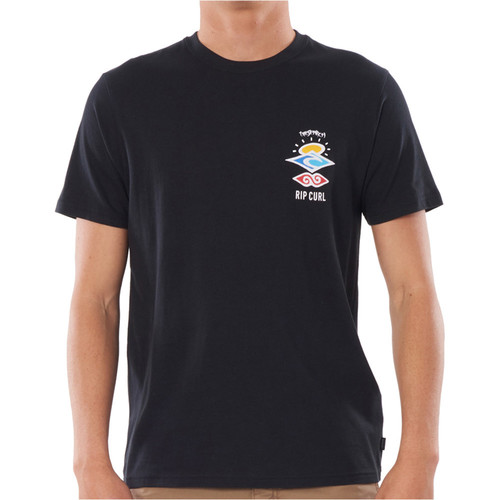 RIP CURL SEARCH LOGO TEE negro