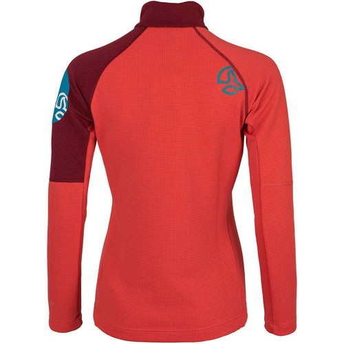 TERNUA CAMISETA LEMIKA 1/2 ZIP W rojo