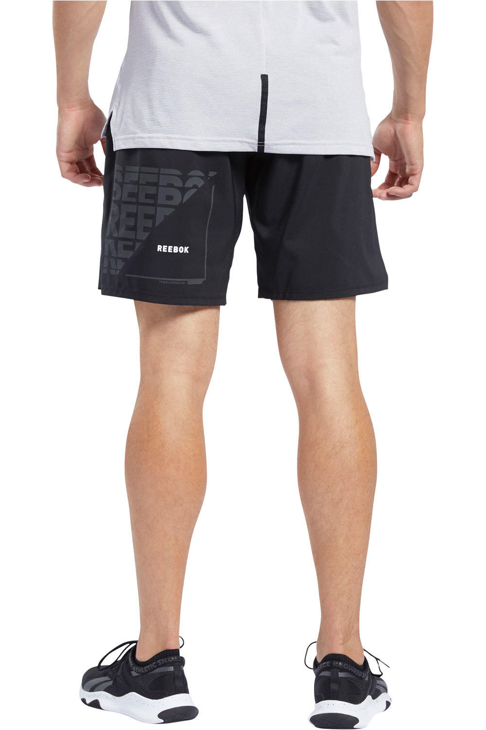 Reebok pantalón corto fitness hombre Reebok TS Epic Ltwt Short 6MO vista trasera Reebok pantalón corto fitness hombre Reebok TS Epic Ltwt Short 6MO vista trasera