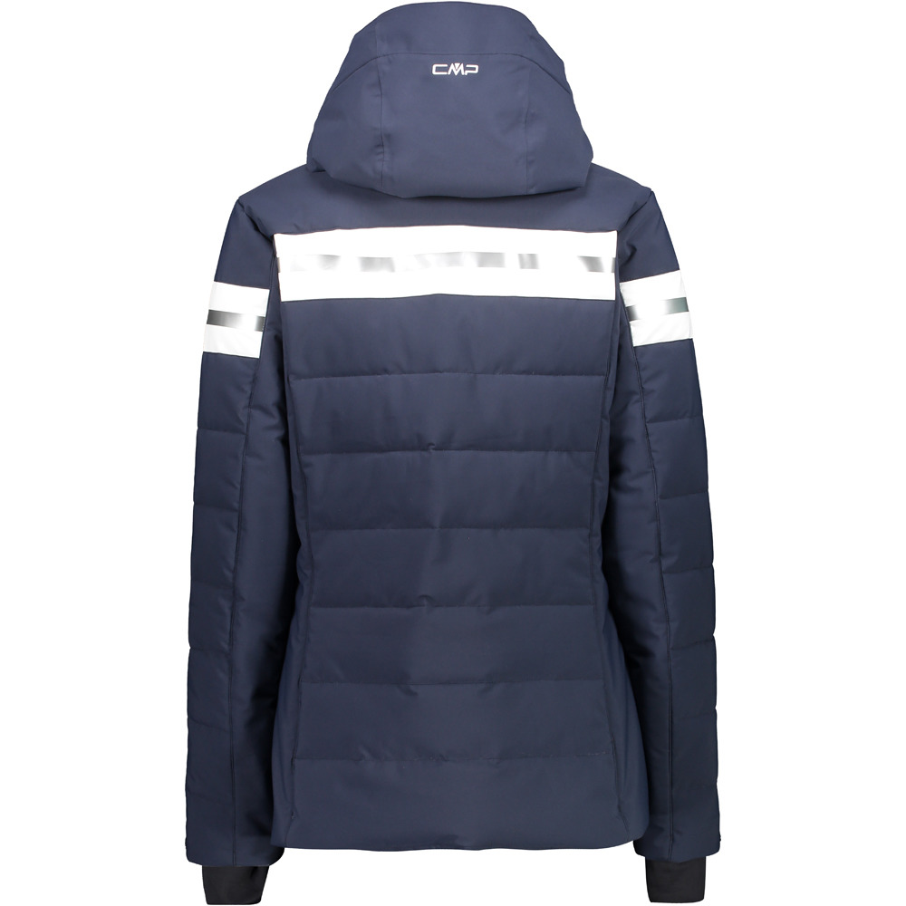 Cmp chaqueta esquí mujer Cmp WOMAN JACKET ZIP HOOD BLUE vista trasera Cmp chaqueta esquí mujer Cmp WOMAN JACKET ZIP HOOD BLUE vista trasera