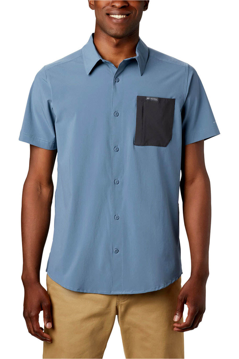 Columbia camisa montaña manga corta hombre Columbia Triple Canyon SS Shirt Solid vista frontal Columbia camisa montaña manga corta hombre Columbia Triple Canyon SS Shirt Solid vista frontal