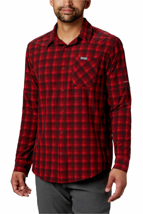 COLUMBIA TRIPLE CANYON LS SHIRT rojo