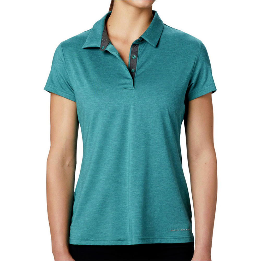 Columbia camiseta montaña manga corta mujer Columbia Bryce Polo vista detalle Columbia camiseta montaña manga corta mujer Columbia Bryce Polo vista detalle