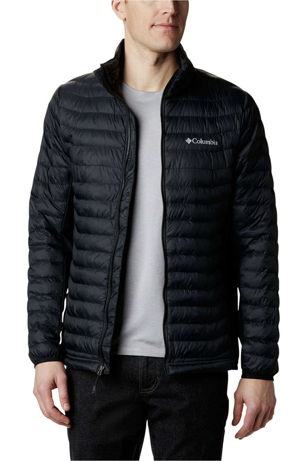 Columbia chaqueta outdoor hombre Columbia Powder Pass Jacket NE vista frontal Columbia chaqueta outdoor hombre Columbia Powder Pass Jacket NE vista frontal