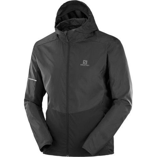 SALOMON AGILE FZ HOODIE M NE negro