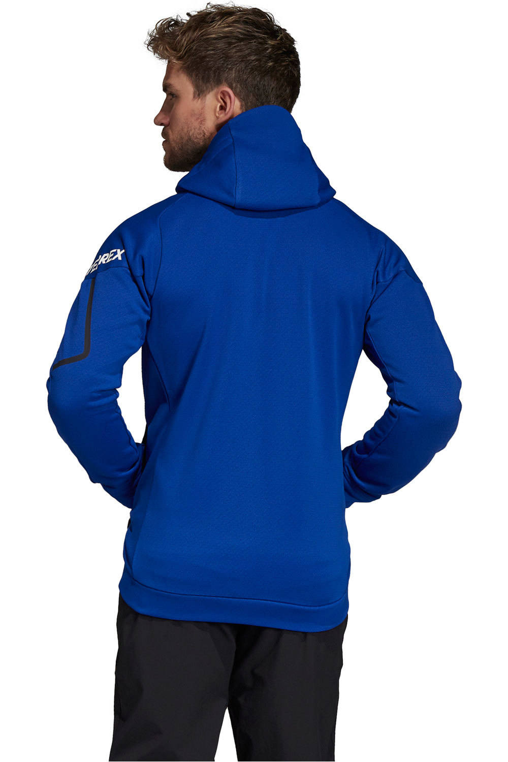 adidas forro polar hombre Adidas Hooded FL JKT vista trasera adidas forro polar hombre Adidas Hooded FL JKT vista trasera