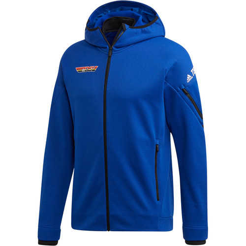 ADIDAS HOODED FL JKT azul