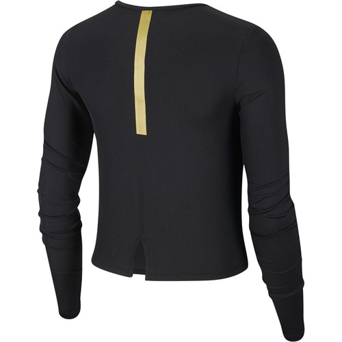 NIKE W NK ICNCLSH TOP LS negro