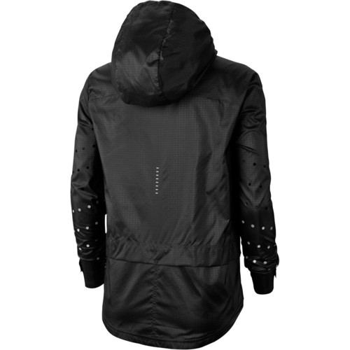 NIKE W NK ESSNTL FLSH JKT HD RUNWAY negro