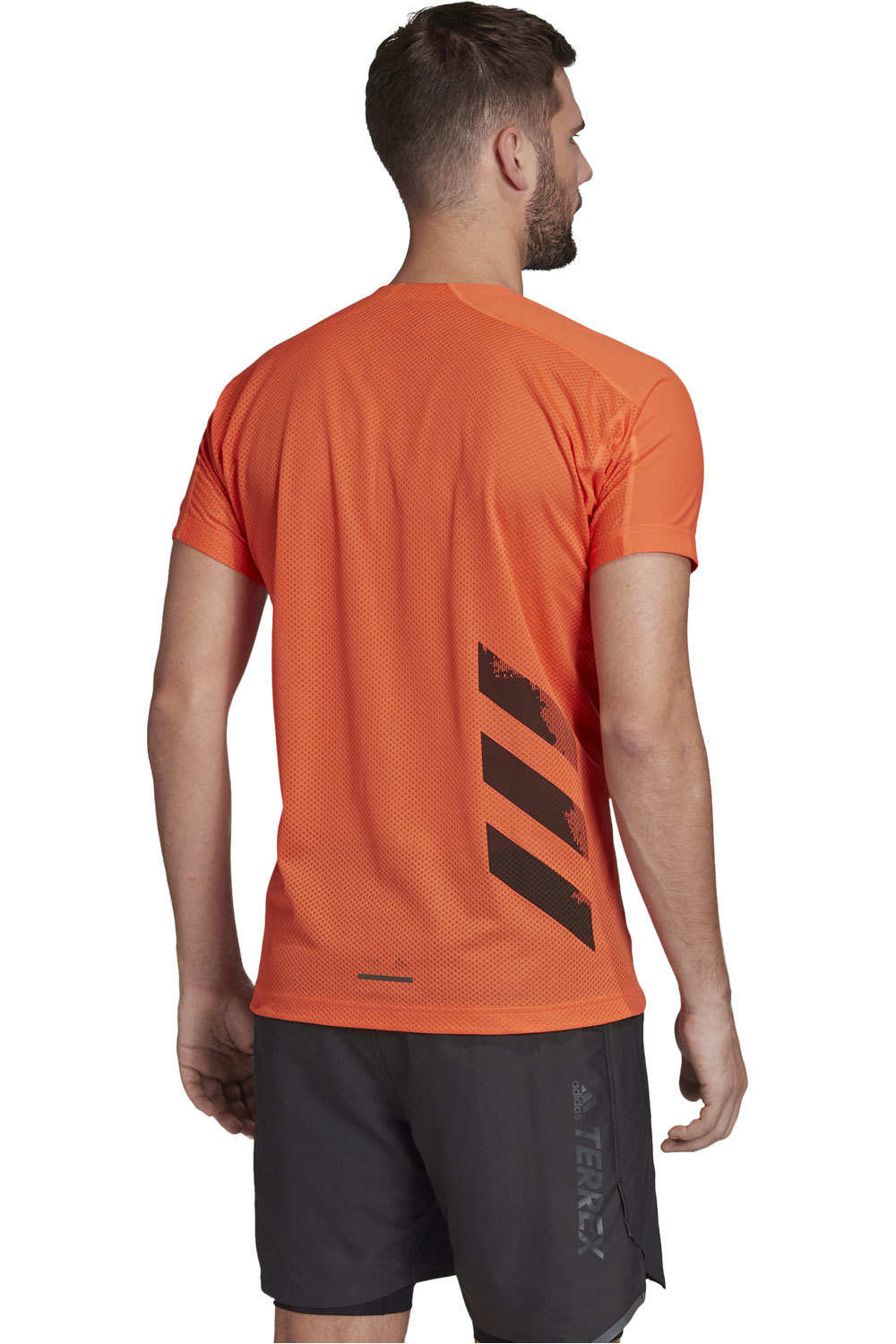 adidas camisetas trail running manga corta hombre Adidas Agravic Zip Tee vista trasera adidas camisetas trail running manga corta hombre Adidas Agravic Zip Tee vista trasera