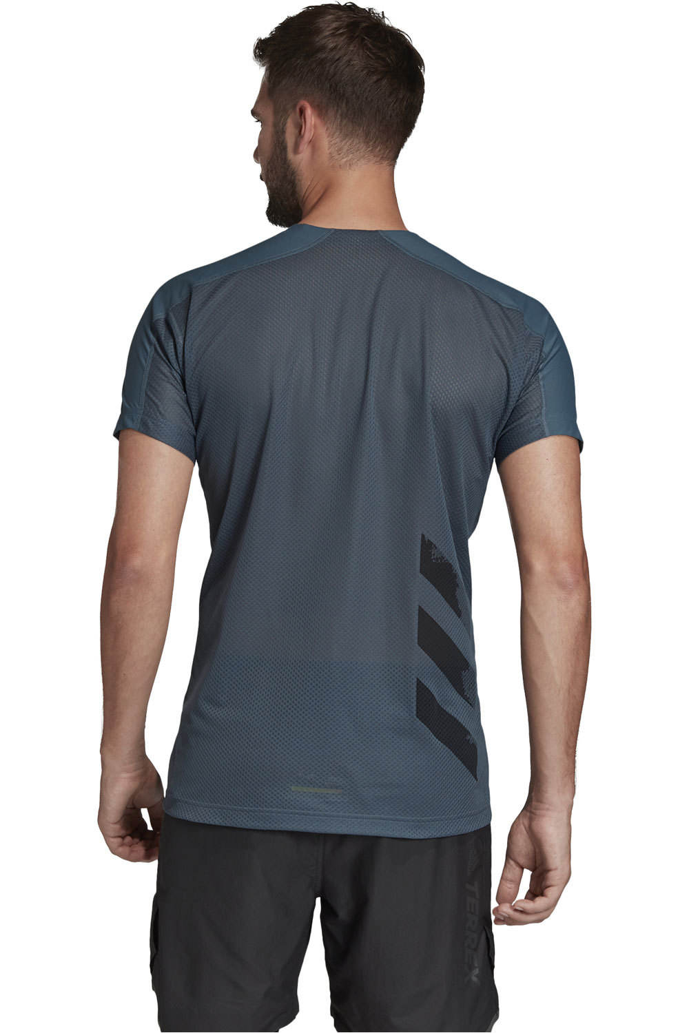 adidas camisetas trail running manga corta hombre Adidas Agravic Zip Tee vista trasera adidas camisetas trail running manga corta hombre Adidas Agravic Zip Tee vista trasera