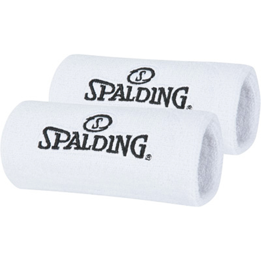 Spalding muñequera fitness Spalding SWEATBAND (PU 2 PCS) BL vista frontal Spalding muñequera fitness Spalding SWEATBAND (PU 2 PCS) BL vista frontal