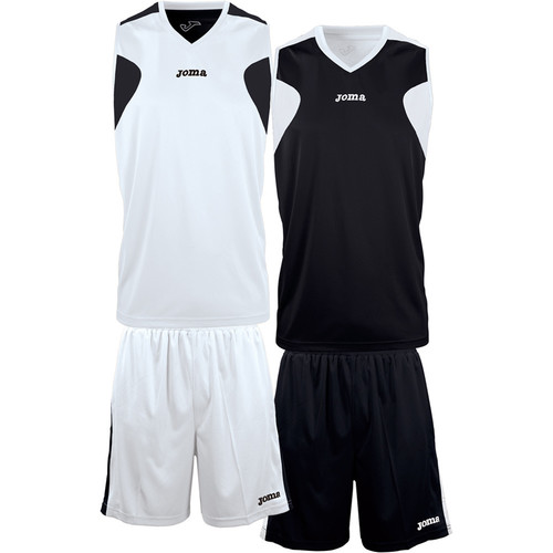 JOMA SET BASKET REVERSIBLE JERSEY+SHORT blanco