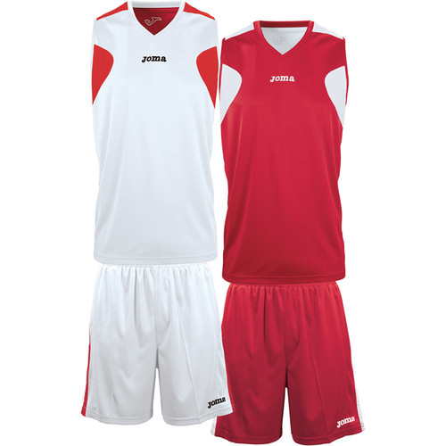 JOMA SET BASKET REVERSIBLE JERSEY+SHORT blanco