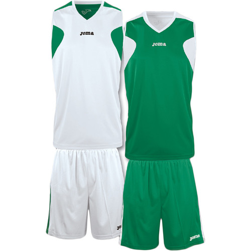 JOMA SET BASKET REVERSIBLE JERSEY+SHORT verde