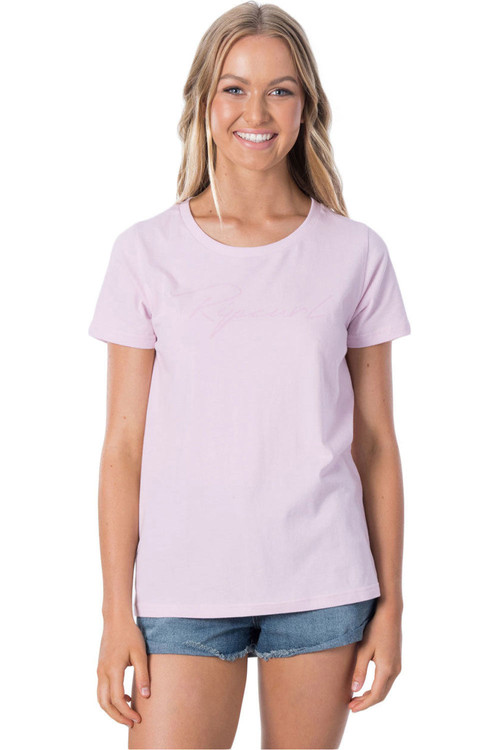 RIP CURL FREESTYLE LOGO TEE morado