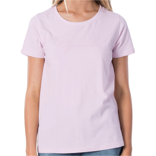 RIP CURL FREESTYLE LOGO TEE morado
