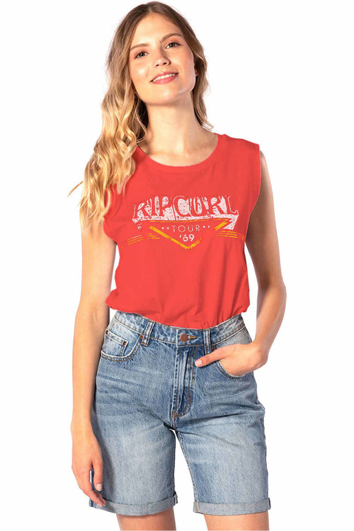 RIP CURL COSMOS TANK rojo