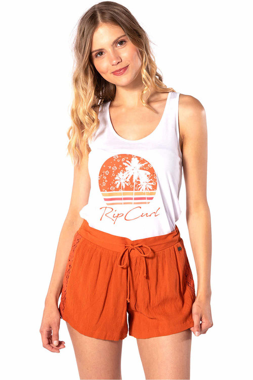 RIP CURL BEACH VIBES SINGLET blanco