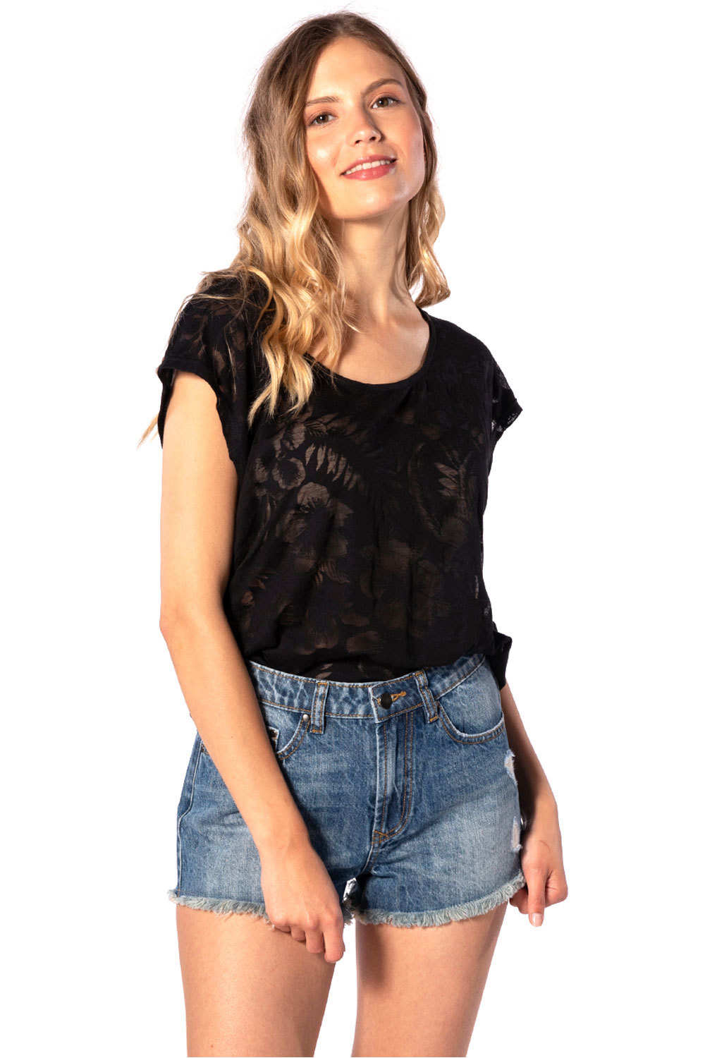 Rip Curl camiseta manga corta mujer Rip Curl VIAMALA FLOWER TEE vista frontal Rip Curl camiseta manga corta mujer Rip Curl VIAMALA FLOWER TEE vista frontal