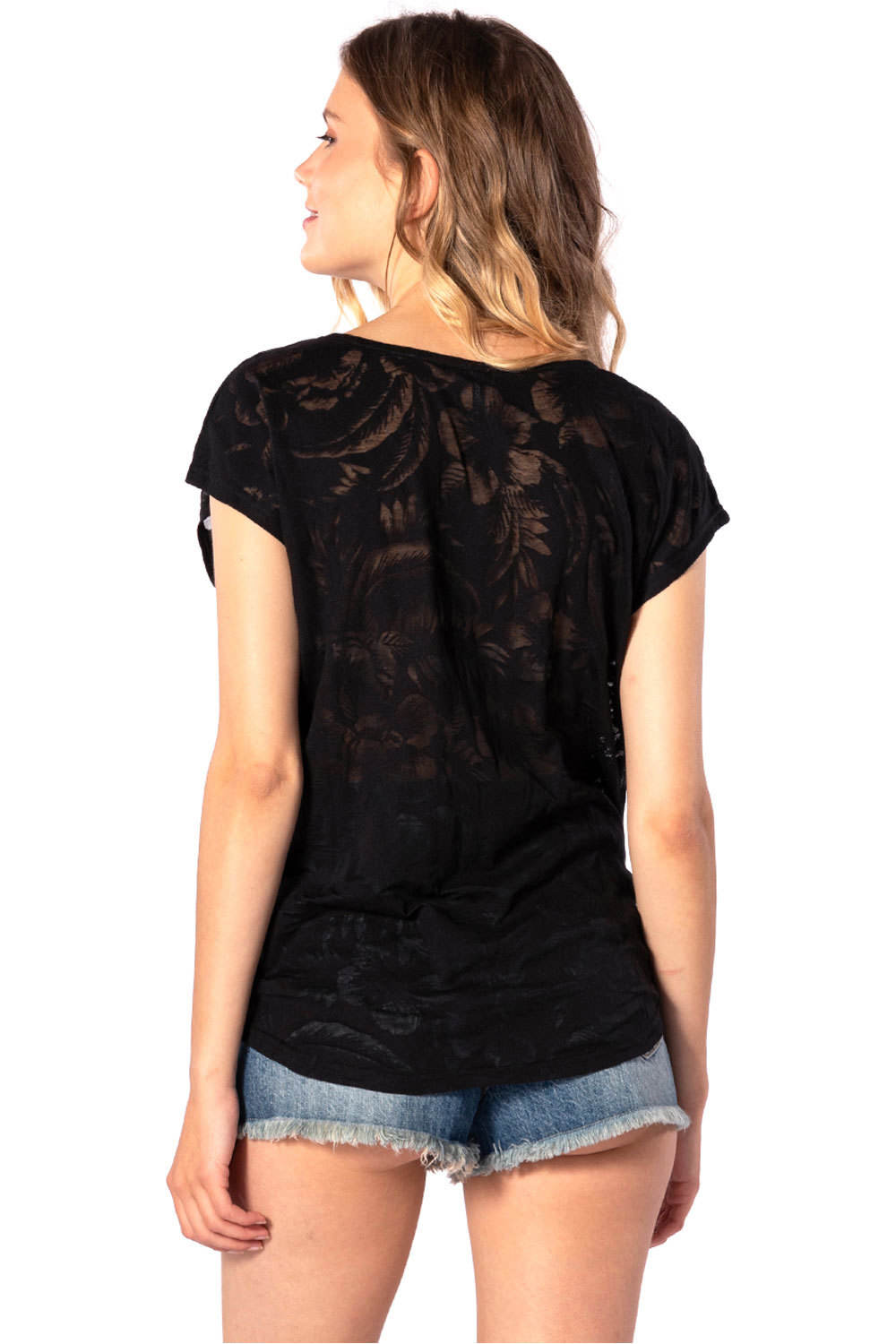 Rip Curl camiseta manga corta mujer Rip Curl VIAMALA FLOWER TEE vista trasera Rip Curl camiseta manga corta mujer Rip Curl VIAMALA FLOWER TEE vista trasera