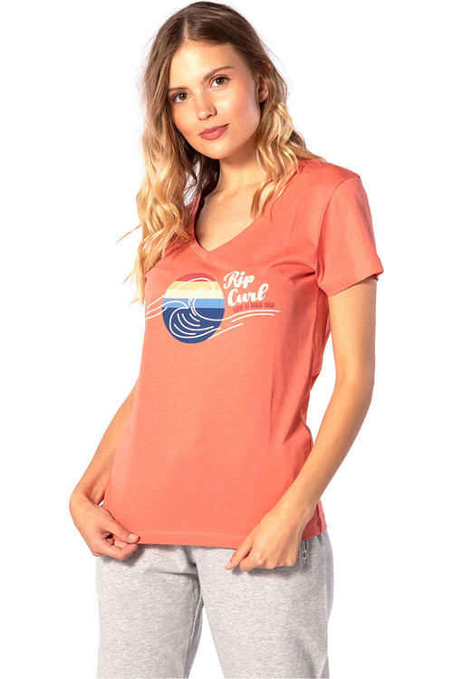 RIP CURL THE WAVE TEE naranja