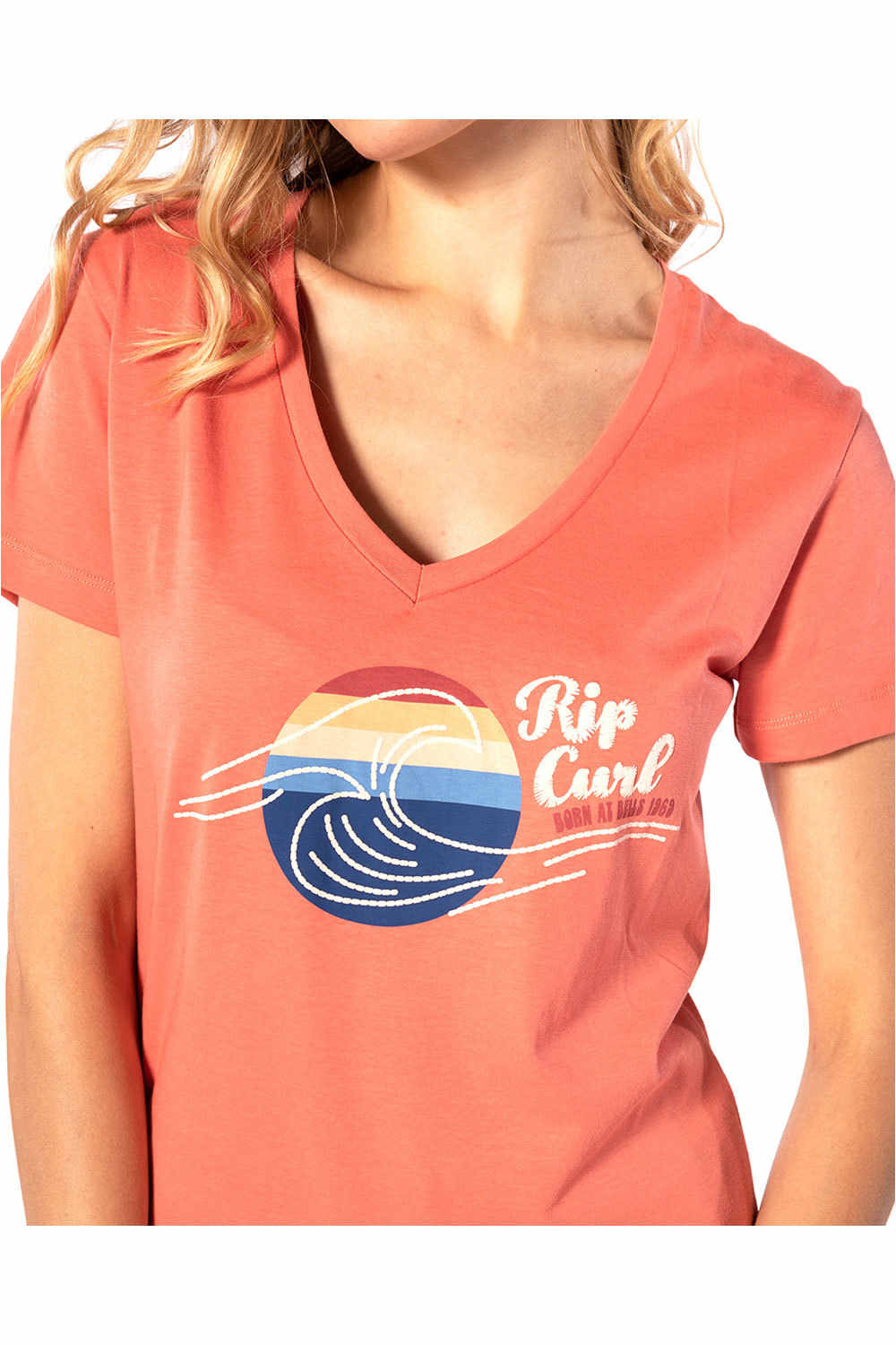 Rip Curl camiseta manga corta mujer Rip Curl THE WAVE TEE vista detalle Rip Curl camiseta manga corta mujer Rip Curl THE WAVE TEE vista detalle