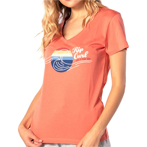 RIP CURL THE WAVE TEE naranja