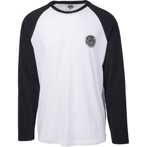 RIP CURL ORIGINAL RAGLAN LS TEE negro