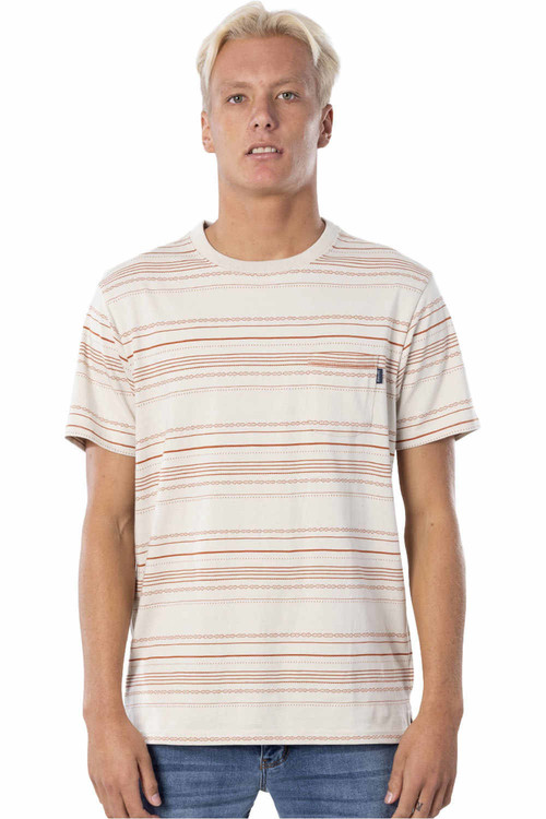 RIP CURL SEARCHERS JACQUARD TEE blanco