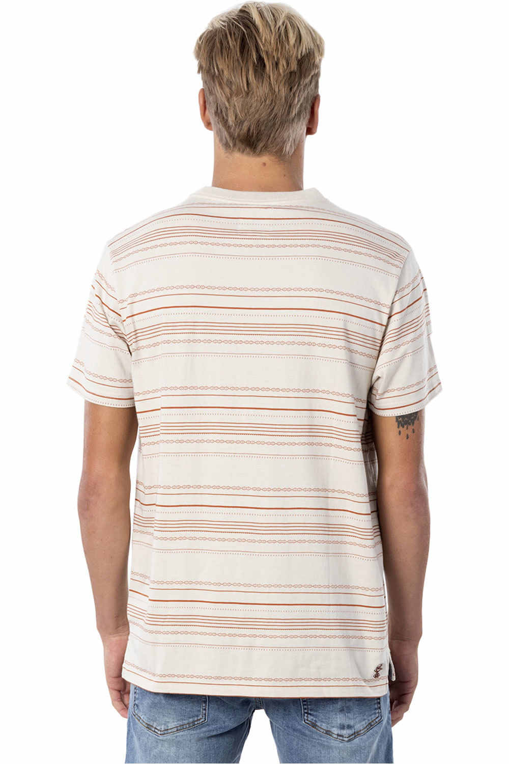 Rip Curl camiseta manga corta hombre Rip Curl SEARCHERS JACQUARD TEE vista trasera Rip Curl camiseta manga corta hombre Rip Curl SEARCHERS JACQUARD TEE vista trasera