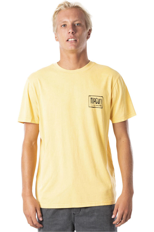 RIP CURL NATIVE GLITCH TEE amarillo