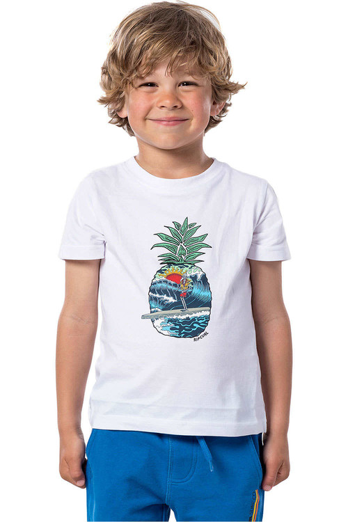 RIP CURL PINA LOUNGE SS TEE GROMS blanco