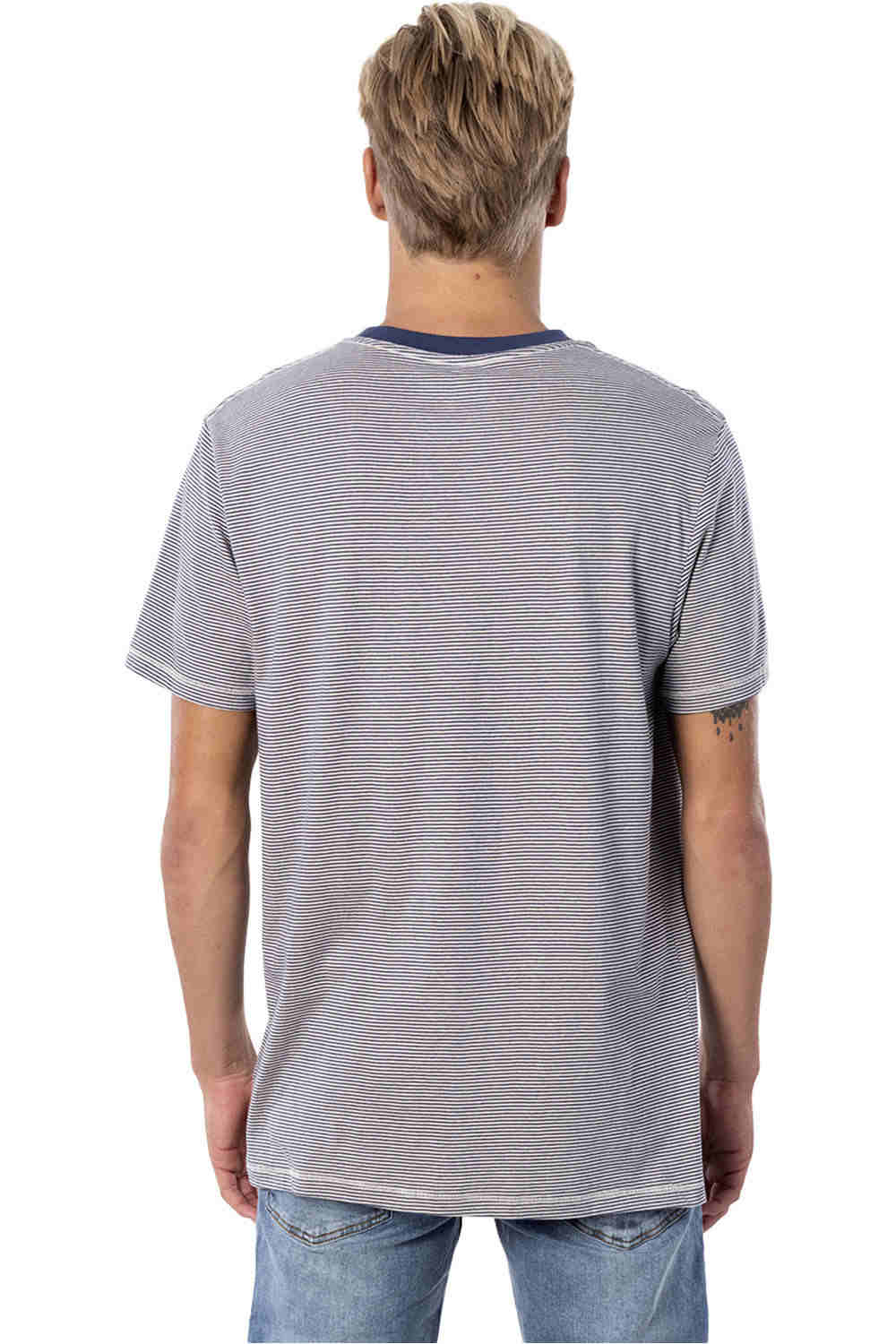Rip Curl camiseta manga corta hombre Rip Curl SWC CHANNEL STRIPE TEE vista trasera Rip Curl camiseta manga corta hombre Rip Curl SWC CHANNEL STRIPE TEE vista trasera