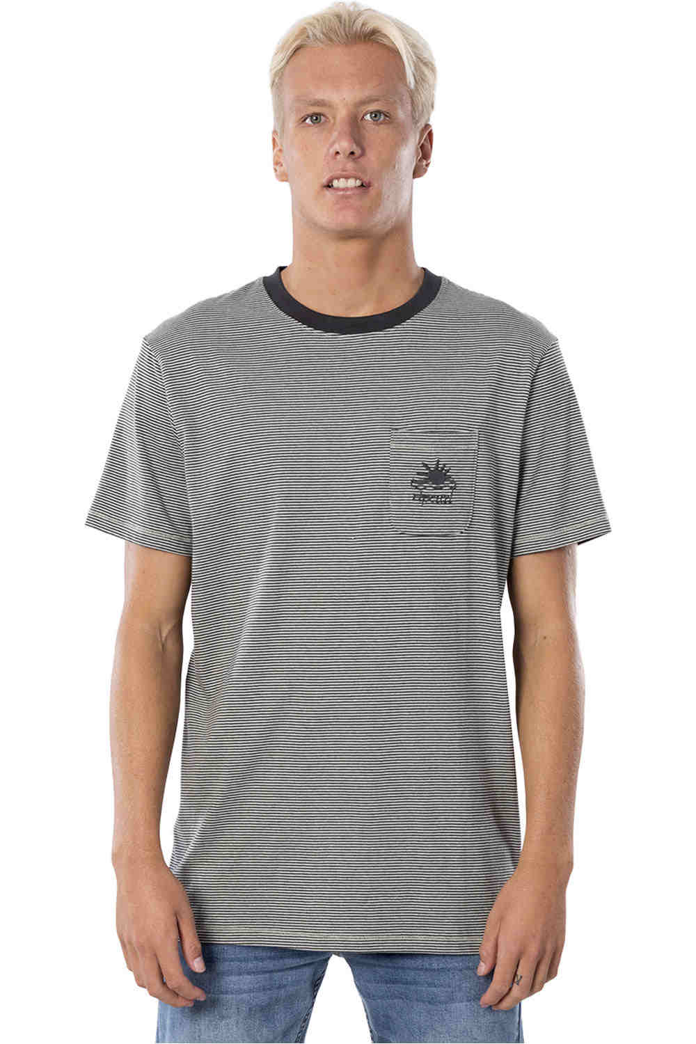 Rip Curl camiseta manga corta hombre Rip Curl SWC CHANNEL STRIPE TEE vista frontal Rip Curl camiseta manga corta hombre Rip Curl SWC CHANNEL STRIPE TEE vista frontal